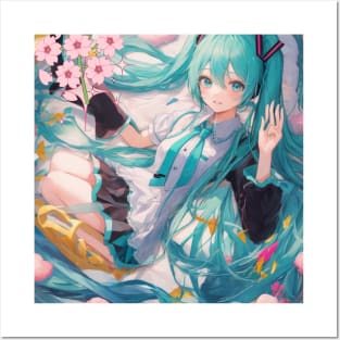 Miku Music Girl Posters and Art